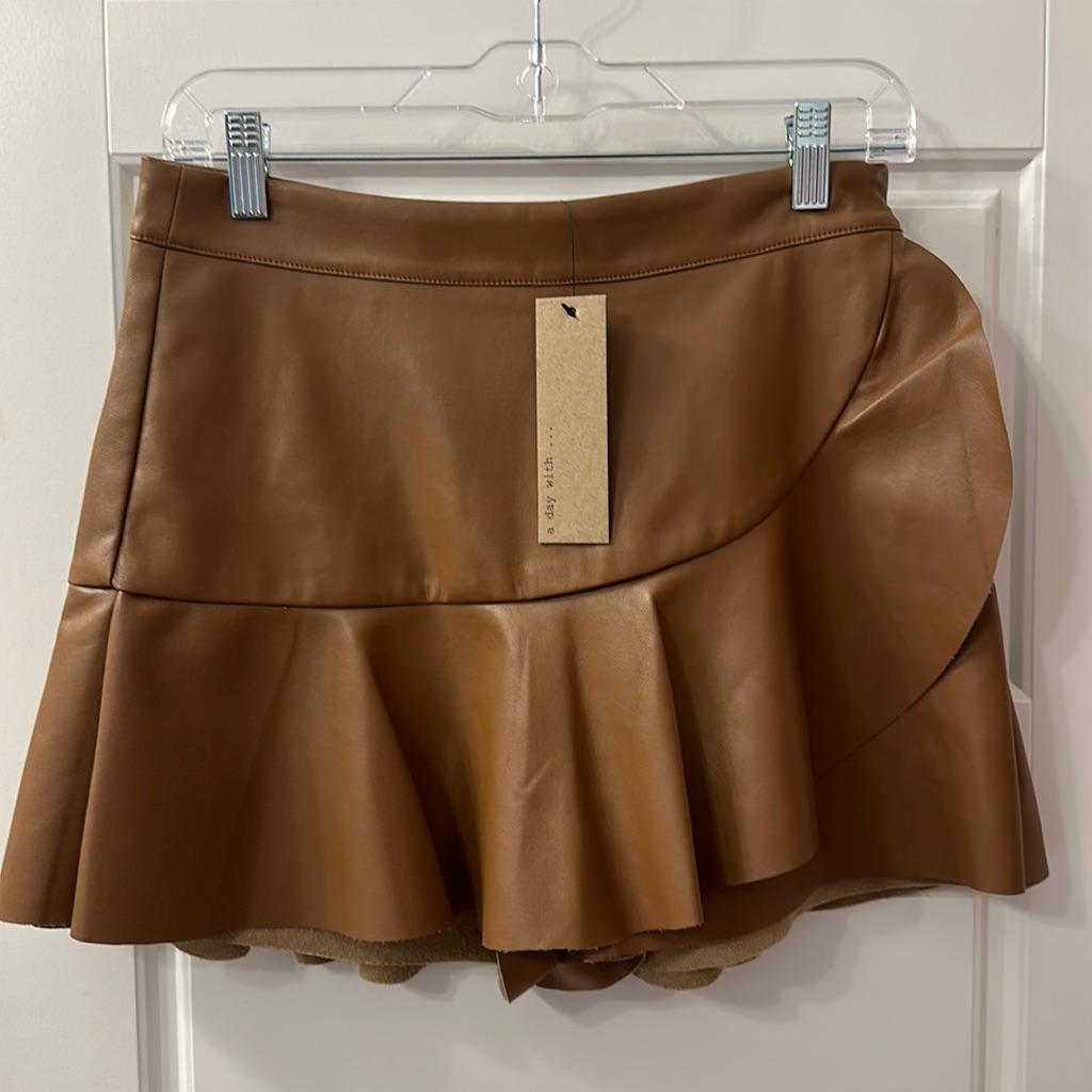 Pleather Ruffle Mini